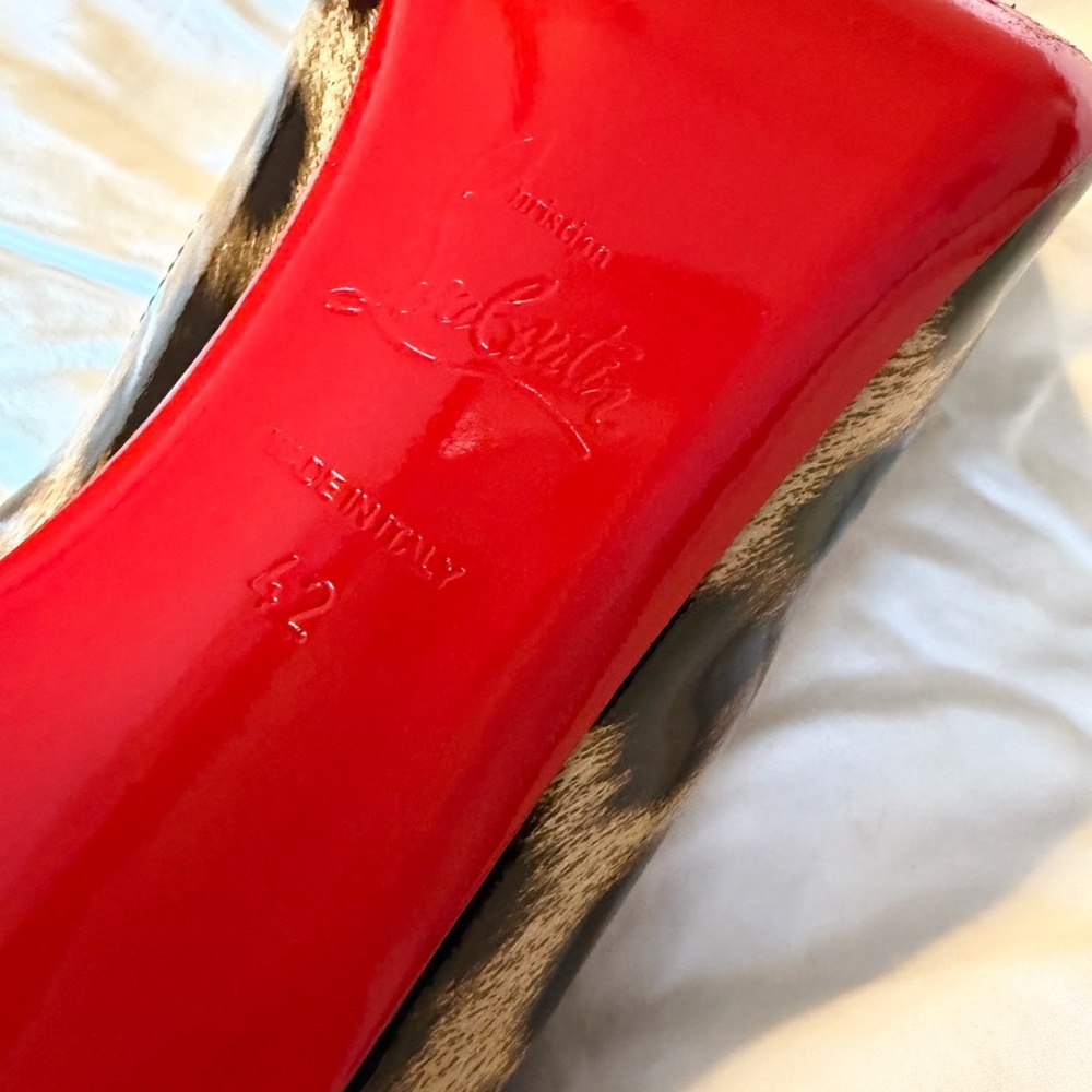 Christian Louboutin Doracora 100 Patent Leather Leopard Heels - Size 42 - Picture 6 of 8